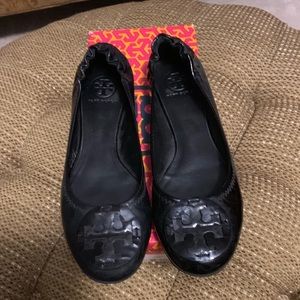 Tory Burch black Patent Reva